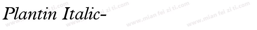 Plantin Italic字体转换